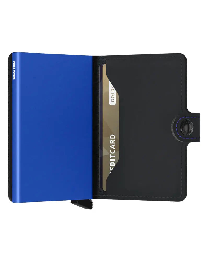 Matte Mini Wallet - Black & Blue Secrid