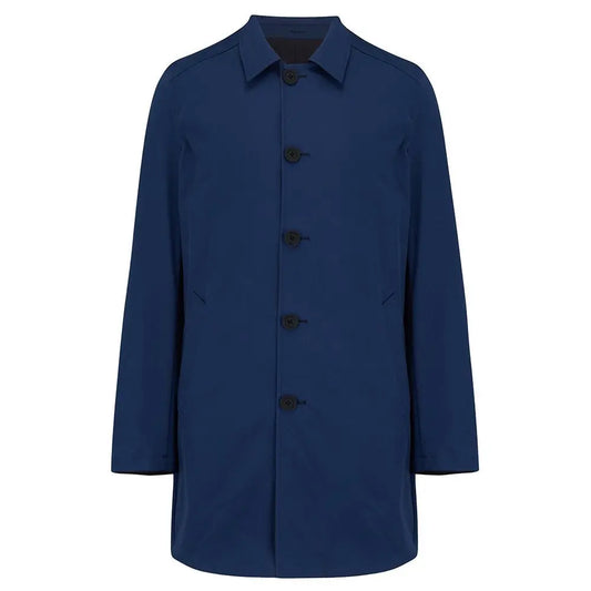 Guards London Montague Reversible Mac - Blue / Navy From Woven Durham