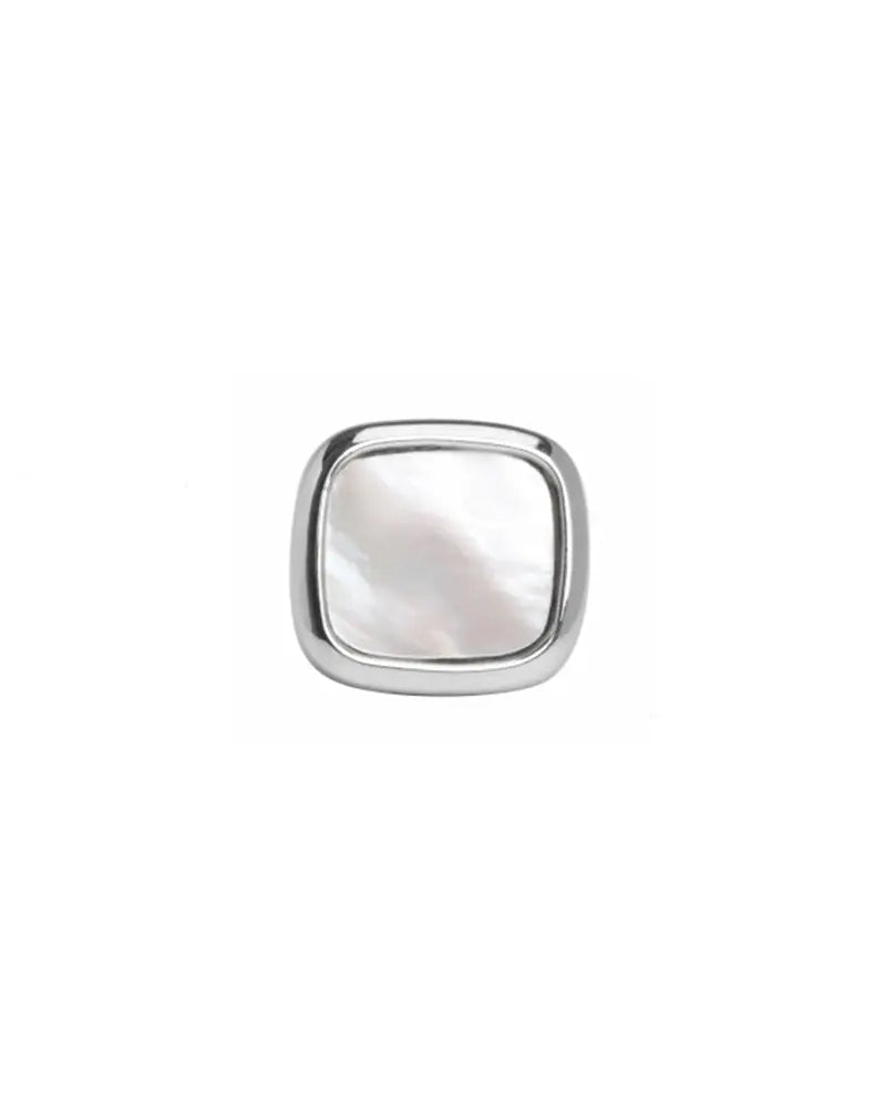 Mother of Pearl Cushion Tie Pin - Silver Dalaco