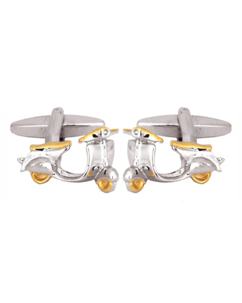 Motor Scooter Cufflinks - Silver / Gold Dalaco