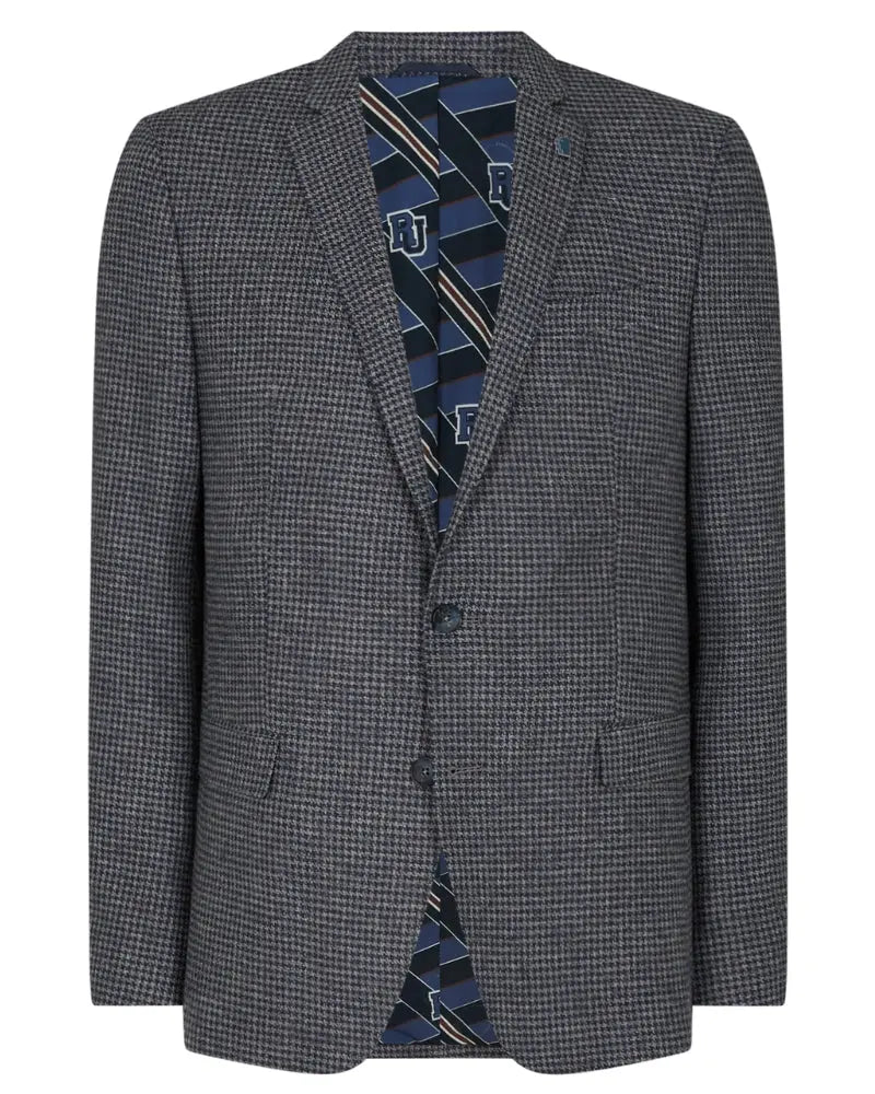 Buy Remus Uomo Nico Houndstooth Blazer Jacket - Blue | Suit Jacketss at Woven Durham