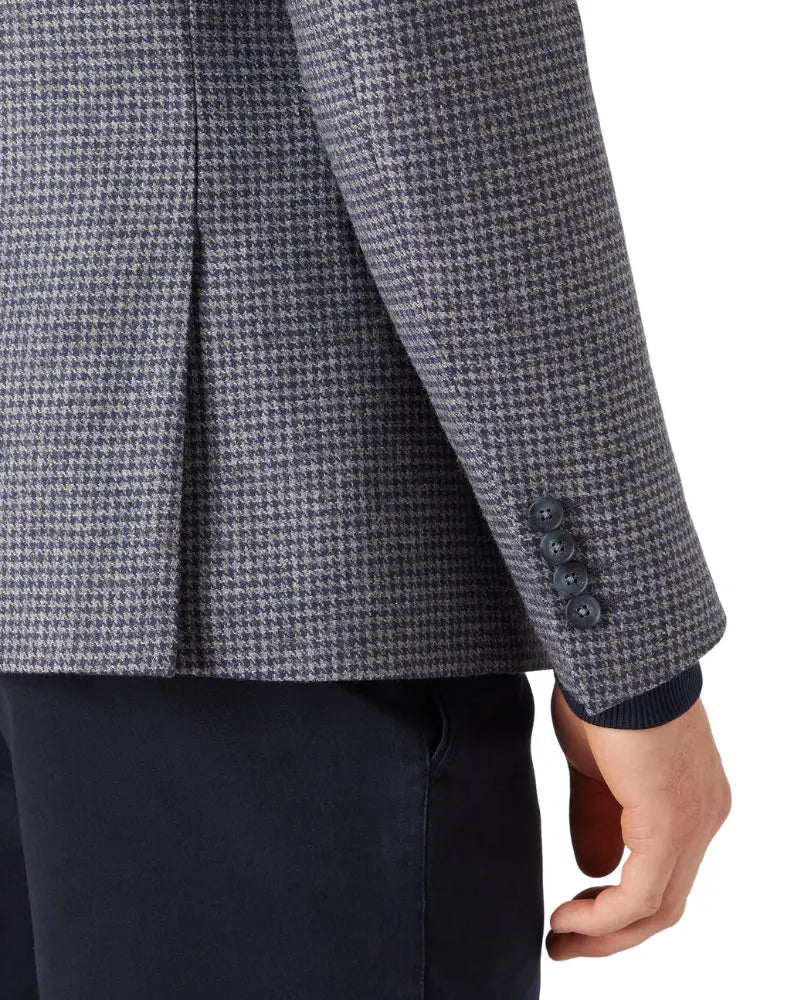 Buy Remus Uomo Nico Houndstooth Blazer Jacket - Blue | Suit Jacketss at Woven Durham