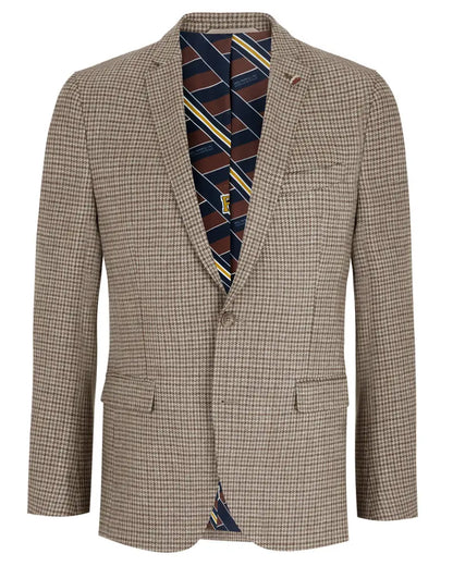 Buy Remus Uomo Nico Houndstooth Jacket - Brown | Suit Jacketss at Woven Durham