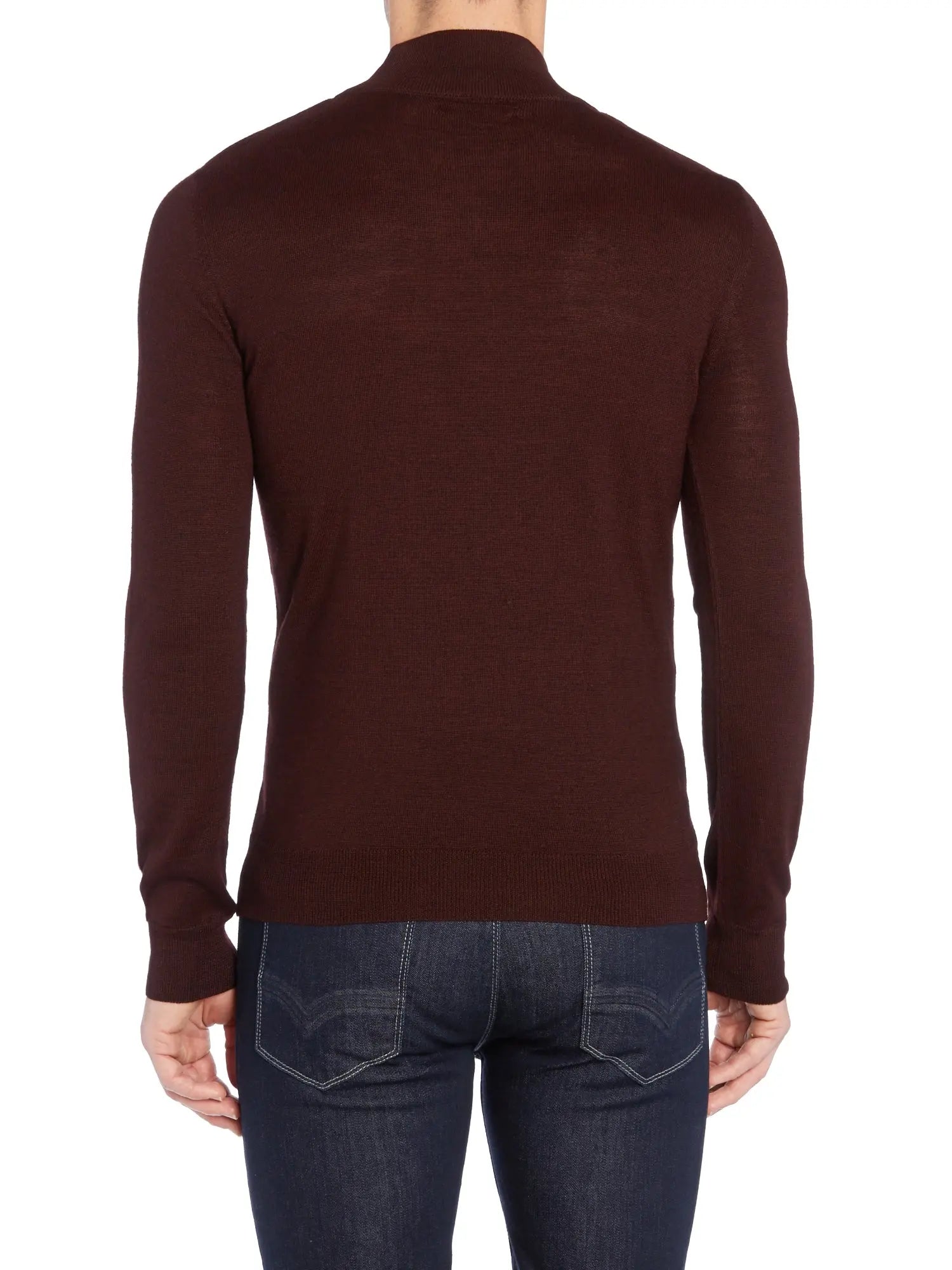 Remus Uomo Roll Neck Jumper - Burgundy From Woven Durham