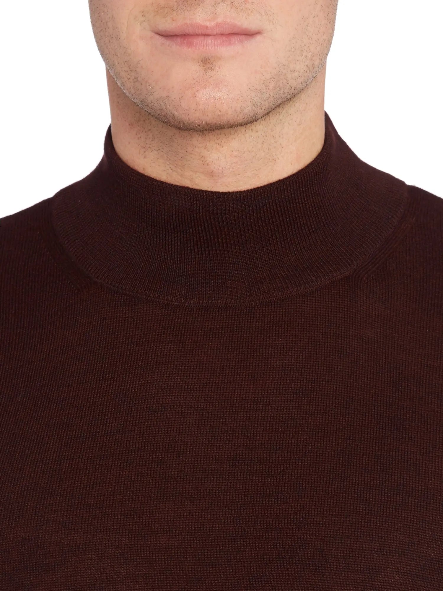 Remus Uomo Roll Neck Jumper - Burgundy From Woven Durham