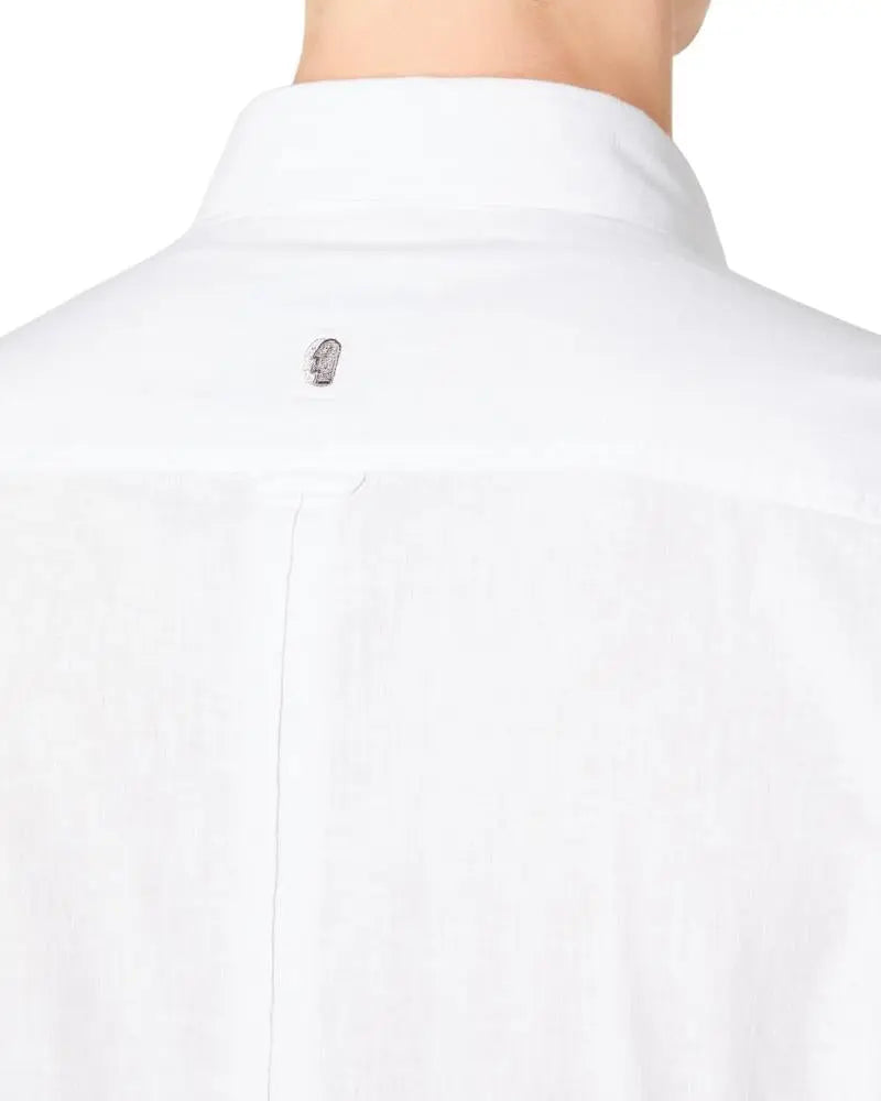 Buy Remus Uomo Rome Linen Blend Short Sleeve Shirt - White | Short-Sleeved Shirtss at Woven Durham