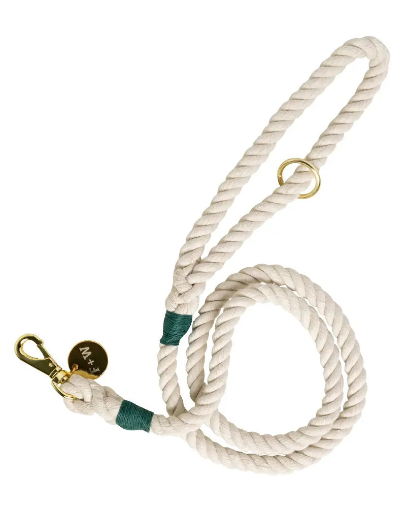 Rope Dog Leash - Natural / Green Field + Wander