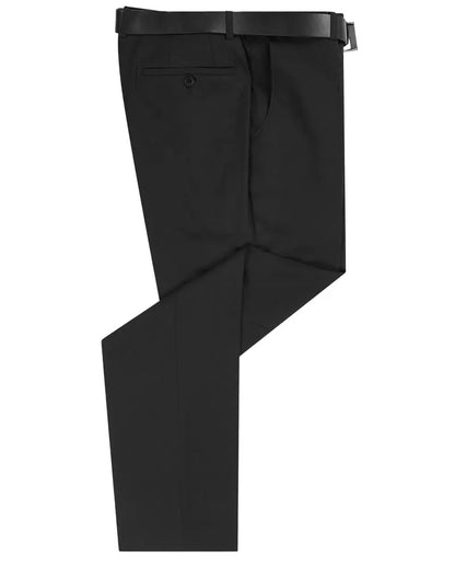 Remus Uomo Santi Suit Trouser - Black From Woven Durham