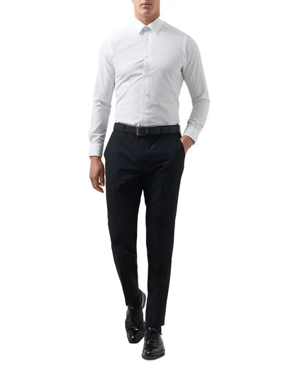 Remus Uomo Santi Suit Trouser - Black From Woven Durham