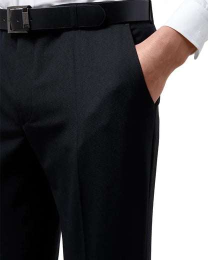 Remus Uomo Santi Suit Trouser - Black From Woven Durham