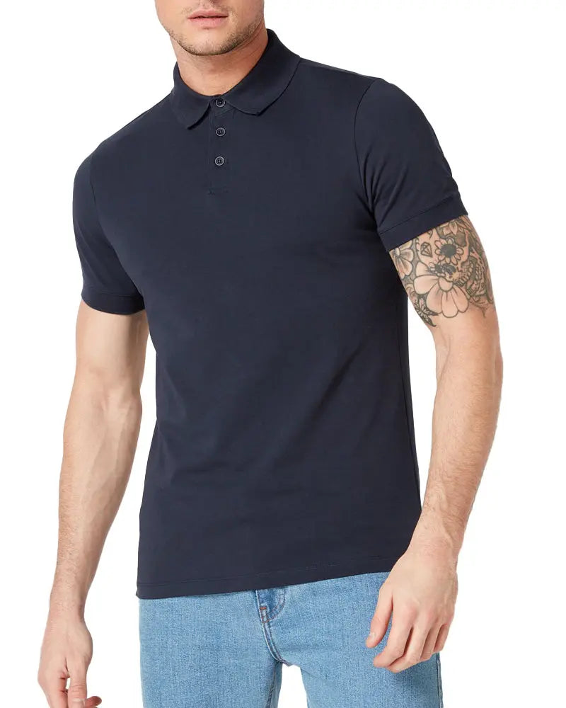 Stretch Polo Shirt - Navy Remus Uomo